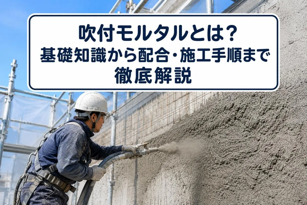 吹付モルタルとは?基礎知識から配合・施工手順まで徹底解説