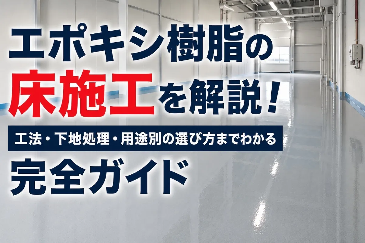 エポキシ樹脂の床施工を解説!工法・下地処理・用途別の選び方までわかる完全ガイド
